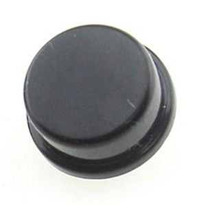 Cap voor 12x12 micro drukknop schakelaar rond Zwart